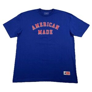 American Giant Flag Collection T-Shirt Blue Cotton USA Men's XXL